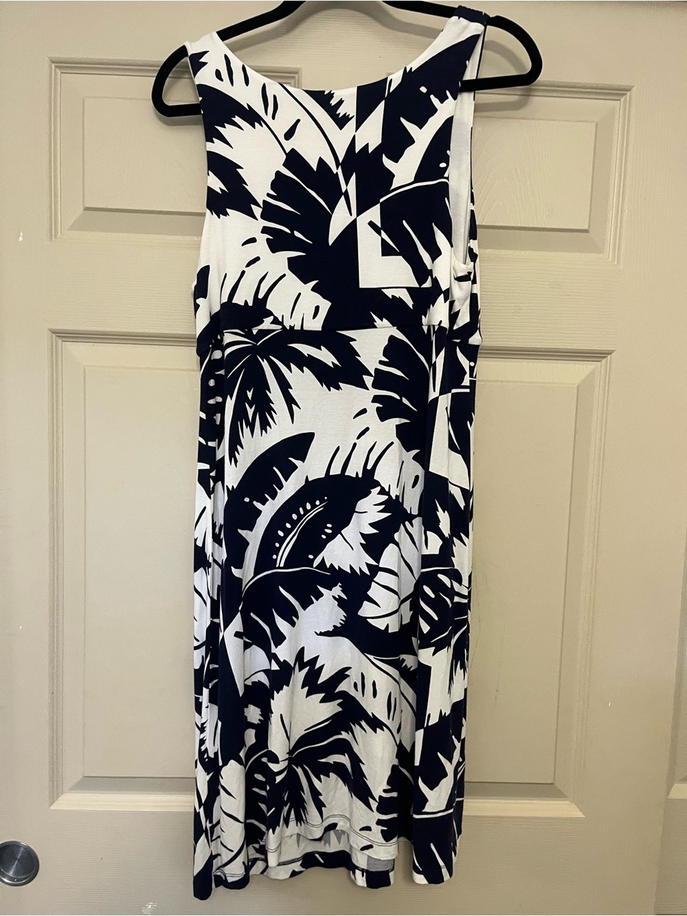 Tommy Bahama Navy and White Palm-Print Midi Dress - Picture 2 of 3
